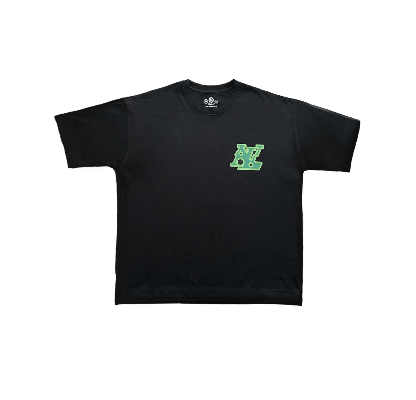 Nylon WT Oversized Black T-shirt
